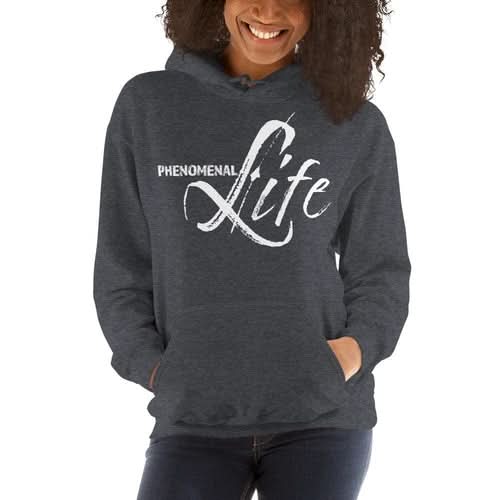Womens Hoodie - Pullover Hooded Sweatshirt - Graphic/phenomenal Life - Wear and Wander