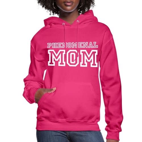 Womens Hoodie - Pullover Hooded Sweatshirt - Graphic/phenomenal Mom - Wear and Wander