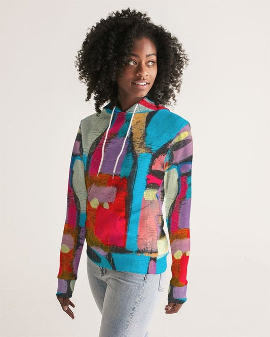 Womens Hoodie - Pullover Hooded Sweatshirt / Multicolor Graphic - Wear and Wander