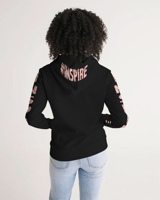 Womens Hoodie - Pullover Hooded Sweatshirt - Pink Graphic / Inspire - Wear and Wander