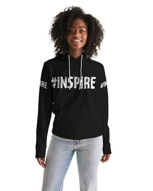 Womens Hoodie - Pullover Hooded Sweatshirt - White Graphic /inspire - Wear and Wander