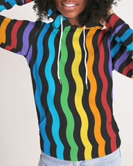 Womens Hoodie - Pullover Sweatshirt - Graphic/rainbow Stripe - Wear and Wander