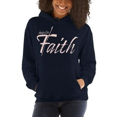 Womens Hoodie - Pullover Sweatshirt - Pink Graphic / Inspire Faith - Wear and Wander