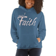 Womens Hoodie - Pullover Sweatshirt - Pink Graphic / Inspire Faith - Wear and Wander