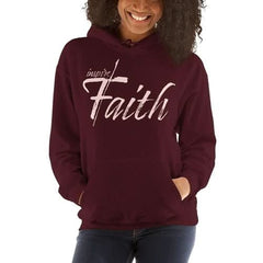 Womens Hoodie - Pullover Sweatshirt - Pink Graphic / Inspire Faith - Wear and Wander