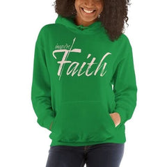 Womens Hoodie - Pullover Sweatshirt - Pink Graphic / Inspire Faith - Wear and Wander