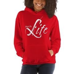 Womens Hoodie - Pullover Sweatshirt - White Graphic /inspire Life - Wear and Wander