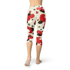 Womens Japanese Cherry Blossom Capri Leggings - Wear n Wander
