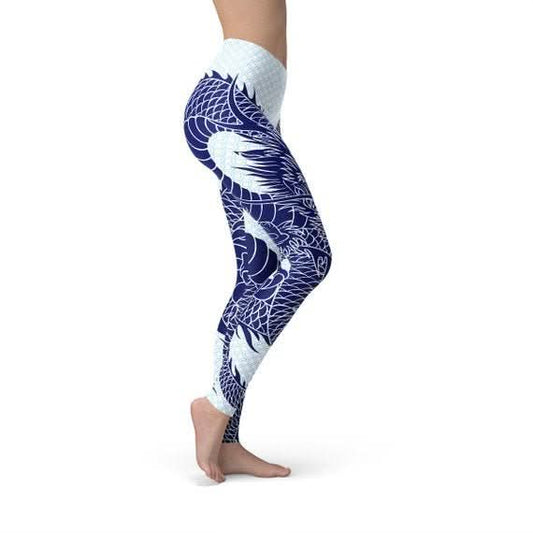 Womens Japanese Dragon Leggings - Wear and Wander