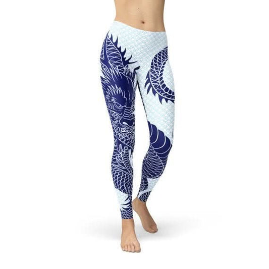 Womens Japanese Dragon Leggings - Wear and Wander