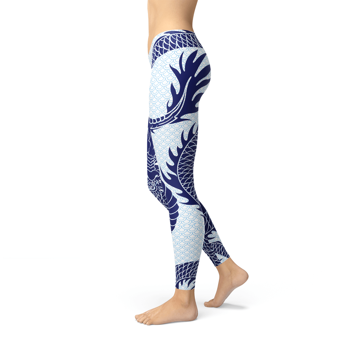 Womens Japanese Dragon Leggings - Wear and Wander