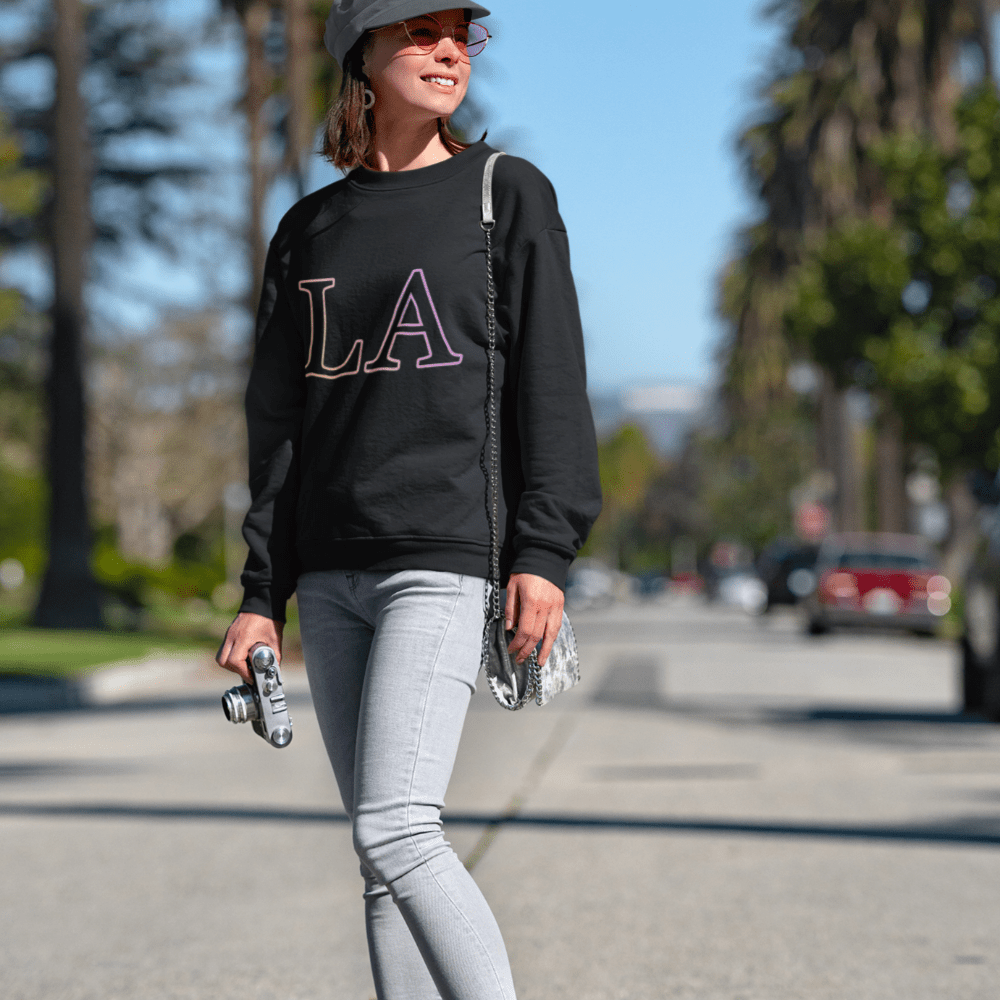 Womens LA Gradient Crewneck Sweatshirt - Wear and Wander