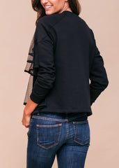 Women's Layered Lace Front Crewneck Sweatshirt - Wear and Wander