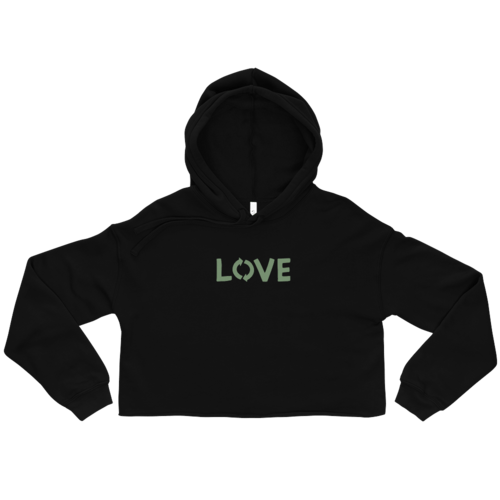 Women's Love Crop Hoodie - Wear and Wander