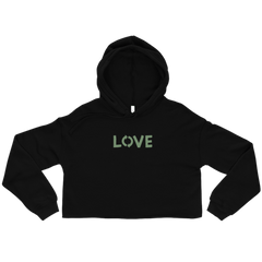 Women's Love Crop Hoodie - Wear and Wander