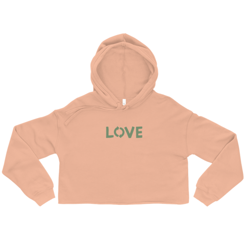 Women's Love Crop Hoodie - Wear and Wander