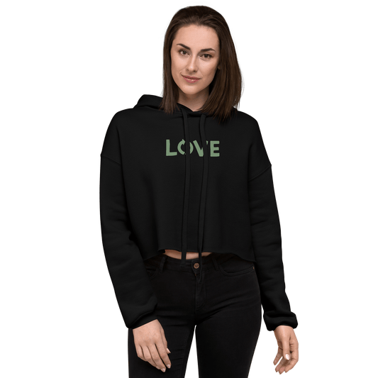Women's Love Crop Hoodie - Wear and Wander