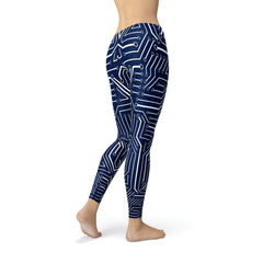 Womens Navy Blue Circuit Leggings - Wear n Wander
