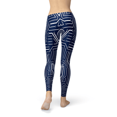 Womens Navy Blue Circuit Leggings - Wear n Wander
