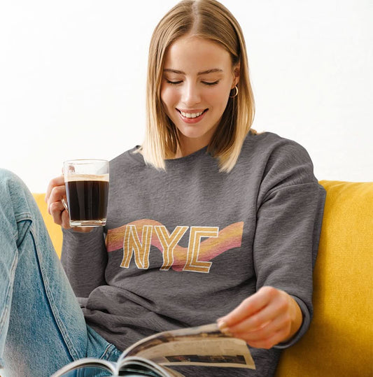 Womens NYC Retro 70's Crewneck Sweatshirt - Wear and Wander