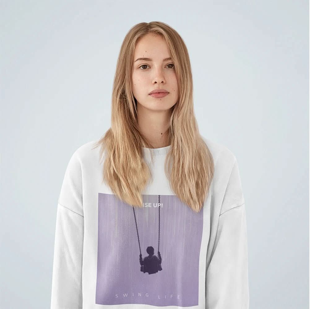 Womens Purple Logo Sweatshirt - Wear and Wander