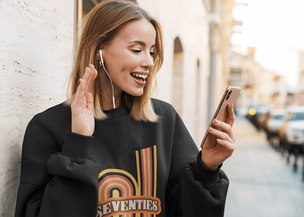 Womens Retro 70's Crewneck Sweatshirt - Wear and Wander
