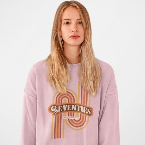 Womens Retro 70's Crewneck Sweatshirt - Wear and Wander