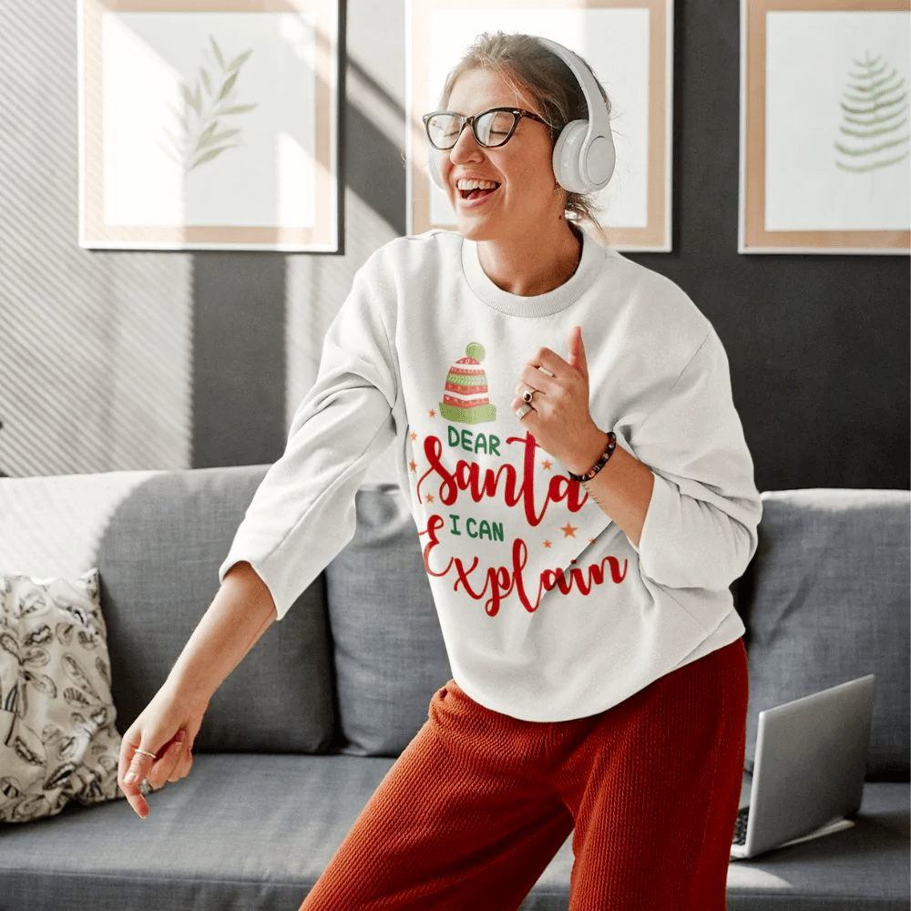 Womens Santa I Can Explain Sweatshirt - Wear and Wander