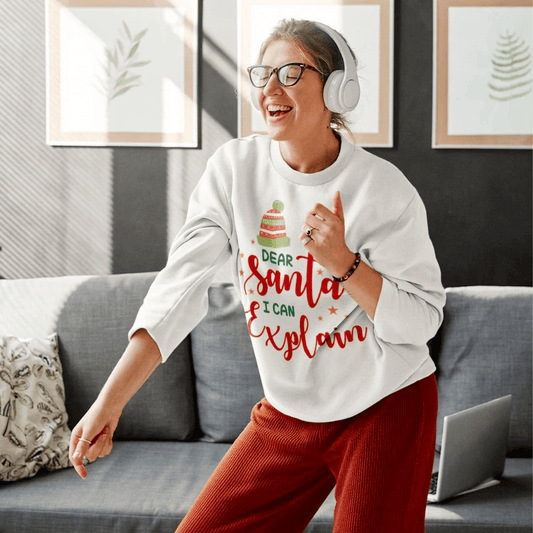 Womens Santa I Can Explain Sweatshirt - Wear and Wander