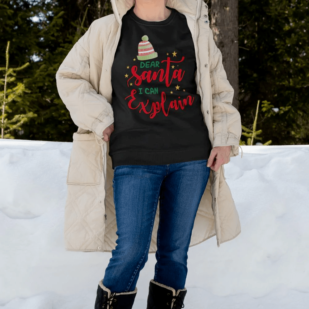 Womens Santa I Can Explain Sweatshirt - Wear and Wander
