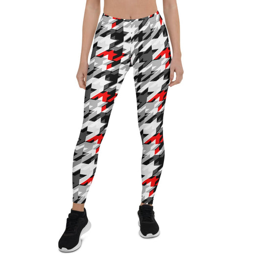 Womens Sports Houndstooth Leggings - Wear and Wander
