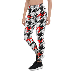 Womens Sports Houndstooth Leggings - Wear and Wander