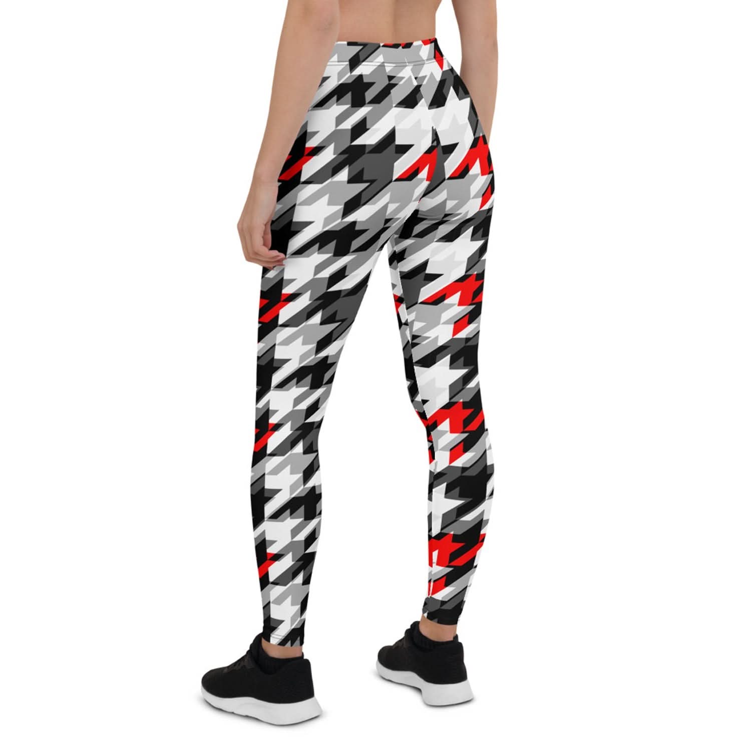 Womens Sports Houndstooth Leggings - Wear and Wander