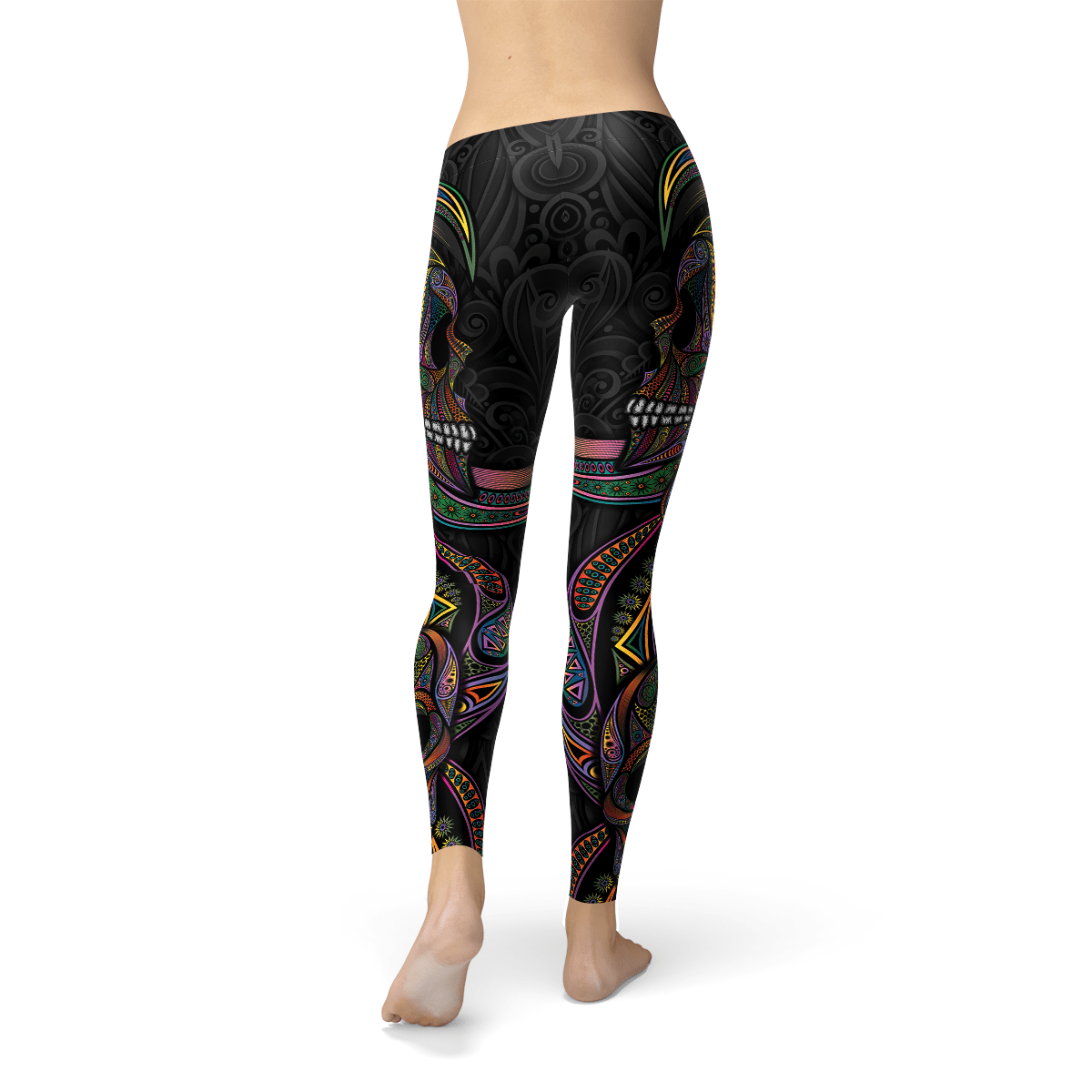 Womens Sugar Skull Leggings - Wear and Wander