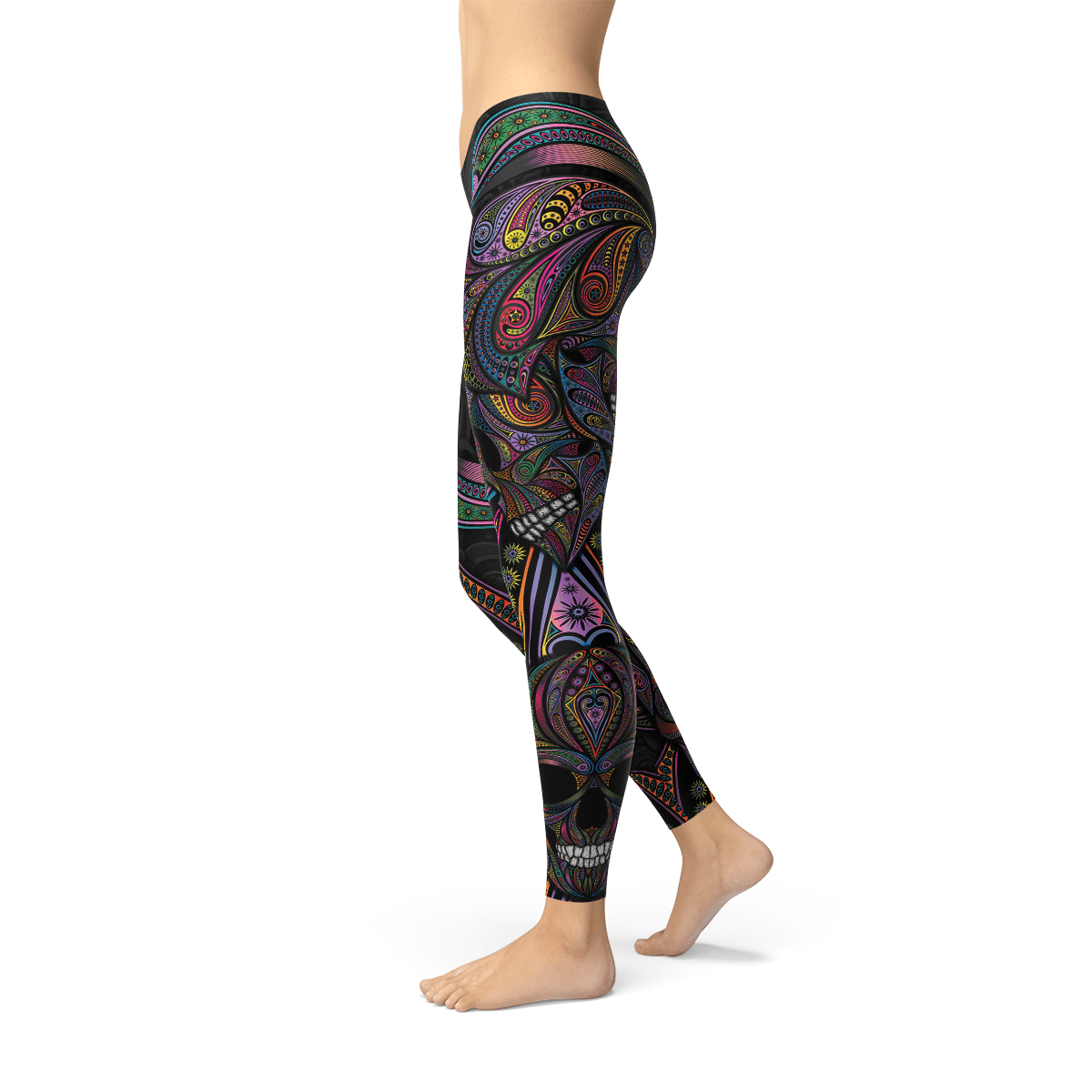 Womens Sugar Skull Leggings - Wear and Wander