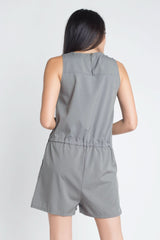 Women's Zip Front Sleeveless Romper - Wear and Wander