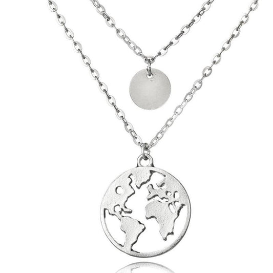 World Map Necklace - Wear and Wander