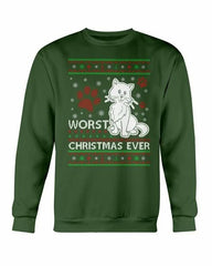 Worst Christmas Ever Cat Christmas Sweatshirt - Wear and Wander