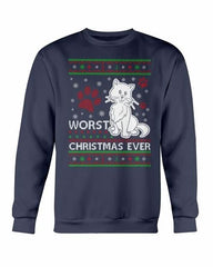 Worst Christmas Ever Cat Christmas Sweatshirt - Wear and Wander