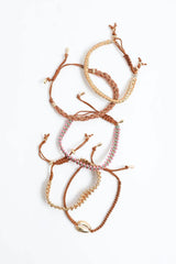 Woven Stackable Beaded Bracelet - Wear and Wander