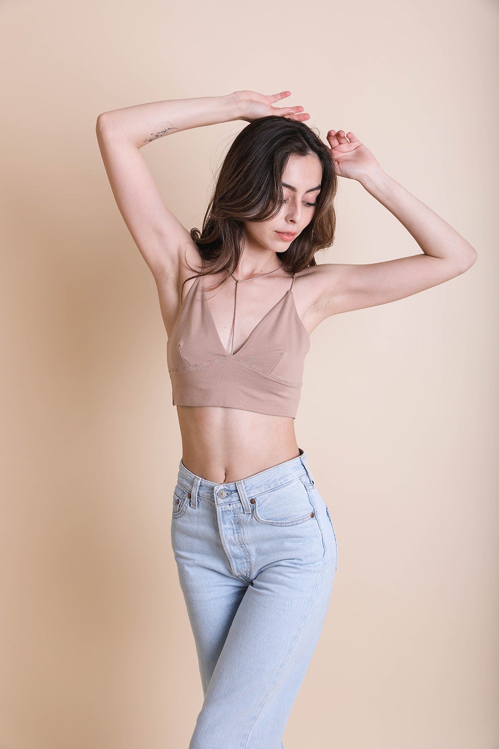 Y - Neck Plunge Crop Top - Wear and Wander