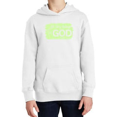 Youth Long Sleeve Hoodie All Glory Belongs to God Christian Neon - Wear and Wander